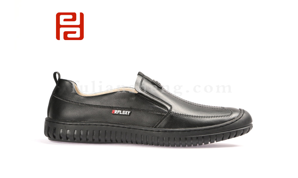 福連升休閑男鞋懶人一腳蹬中年爸爸棉麻軟底百搭布鞋圖片