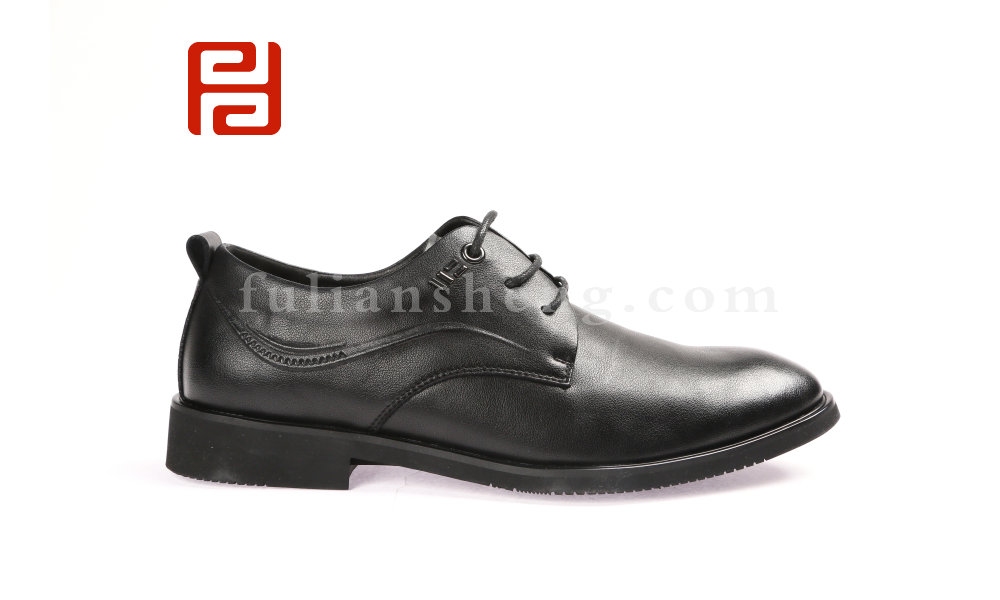 福連升商務版男鞋系帶正裝工作鞋 老北京布鞋圖片