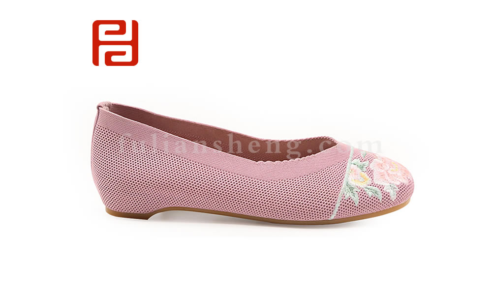 福連升老北京布鞋女夏季透氣網面繡花單鞋淺口軟底一腳蹬涼鞋圖片