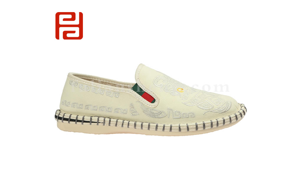 福連升中國風休閑刺繡男鞋繡花透氣輕便軟底夏款北京布鞋圖片