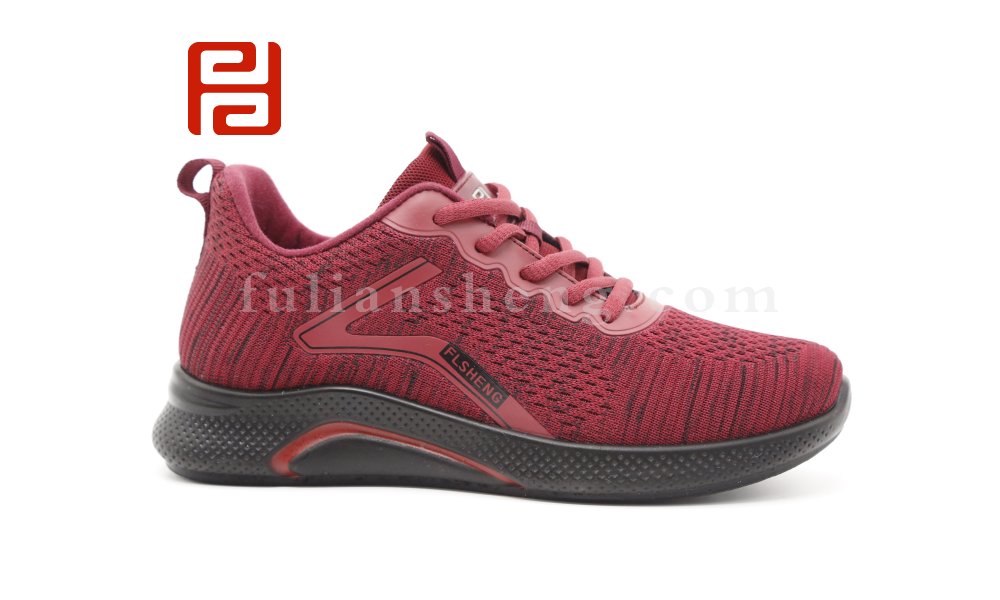 福連升休閑鞋女鞋冬季新款飛織舒適保暖健步鞋圖片