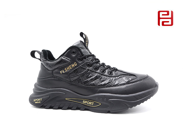 福連升休閑鞋冬季時(shí)尚運(yùn)動(dòng)男鞋保暖羽絨服面料輕軟鞋底