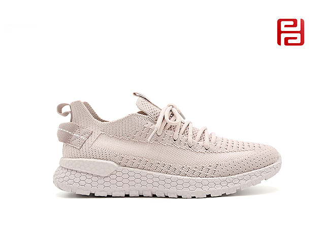 福連升秋季休閑運(yùn)動(dòng)漫步鞋女鞋高彈飛織面料爆米花鞋底