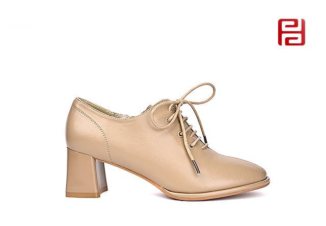 福連升春秋商務工作女鞋單鞋中跟粗跟女鞋