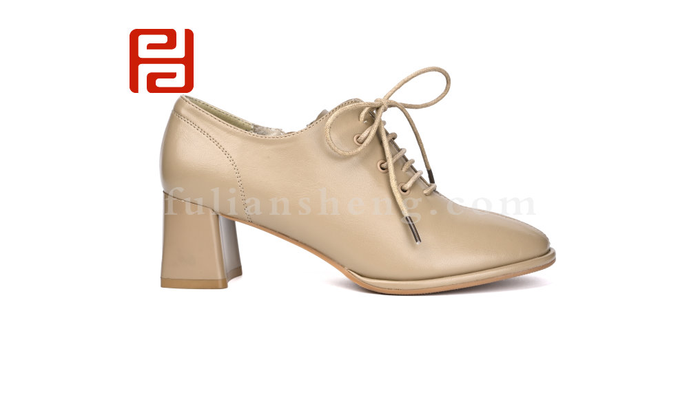 福連升春秋商務工作女鞋單鞋中跟粗跟女鞋