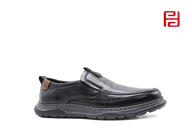 福連升春秋新款商務休閑男鞋真皮面料工裝鞋