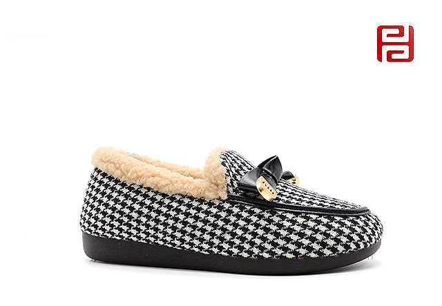 福連升冬季新款休閑生活女鞋舒適休閑寫棉瓢鞋