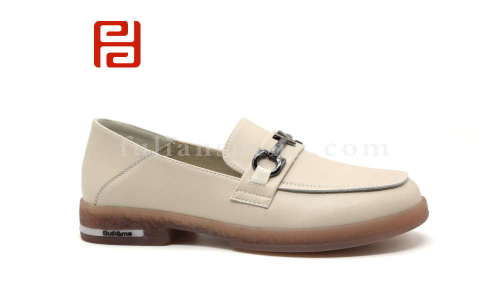 福連升女樂(lè)福英倫風(fēng)平底牛筋底淺口休閑單鞋百搭豆豆鞋圖片