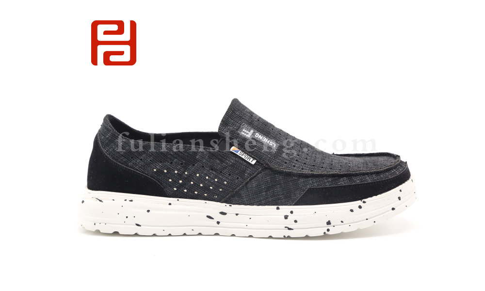 福連升夏季時尚休閑男鞋舒適透氣服裝面料輕便鞋圖片