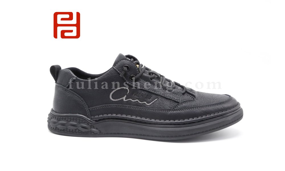福連升休閑鞋男單鞋系帶休閑舒適春秋款橡膠底圖片