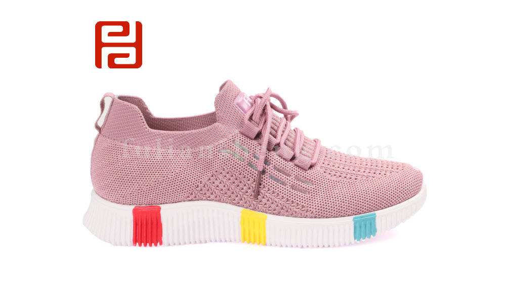 福連升女士飛織透氣運動鞋一腳蹬系帶椰子鞋老北京布鞋(圖2)