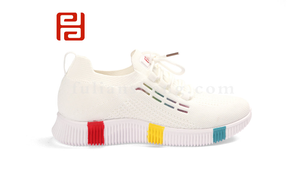 福連升女士飛織透氣運動鞋一腳蹬系帶椰子鞋老北京布鞋(圖3)