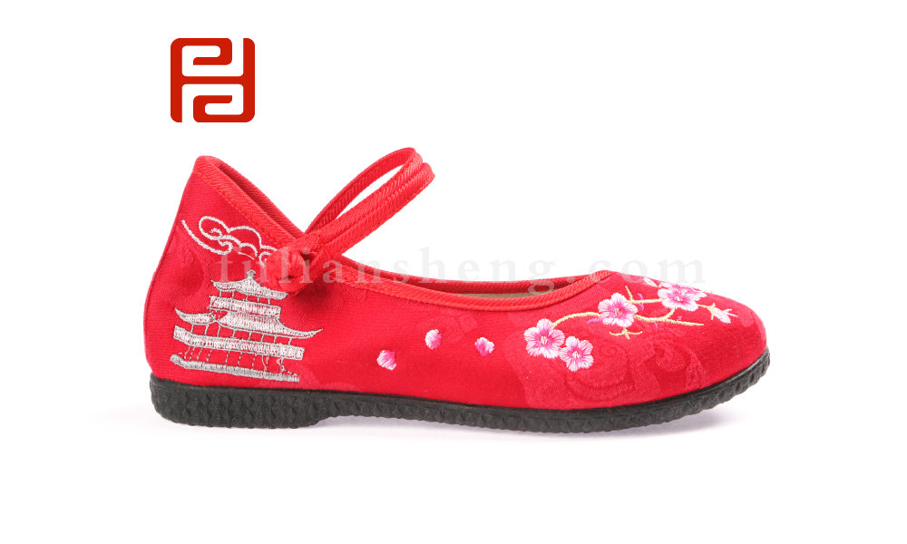 福連升老北京布鞋春時尚休閑繡花民族風女單鞋(圖2)