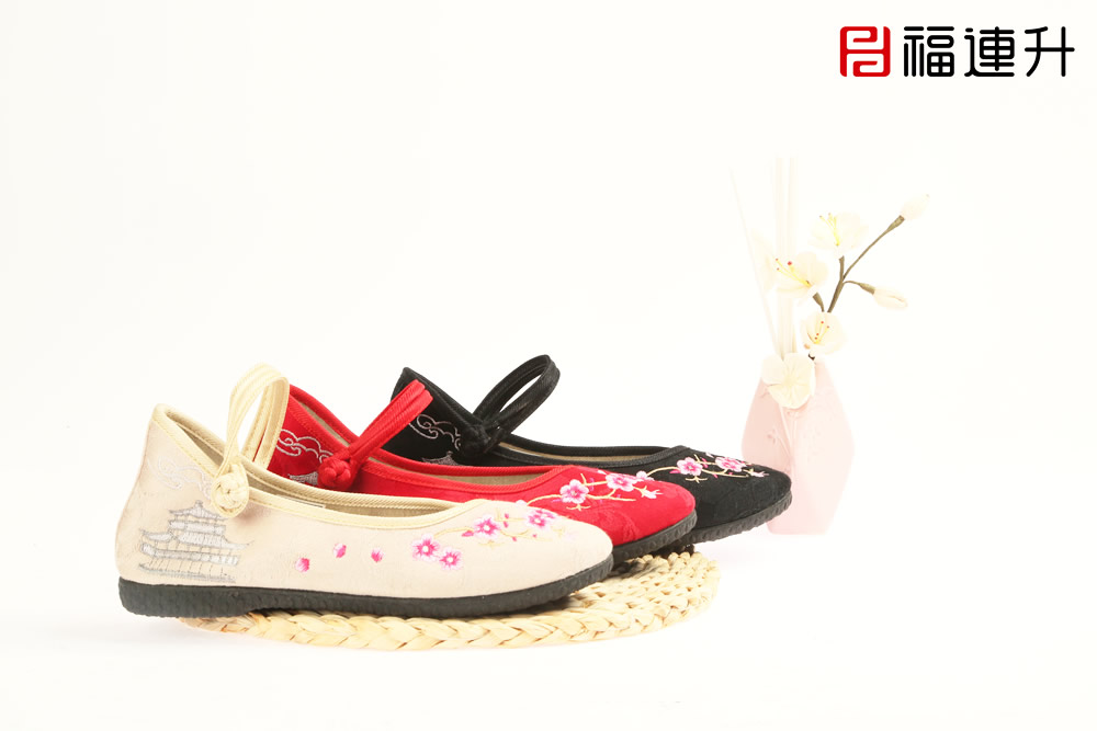 福連升老北京布鞋春時尚休閑繡花民族風女單鞋(圖1)