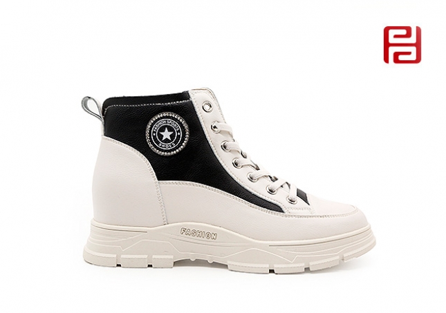 福連升休閑鞋2020冬季新款時(shí)尚運(yùn)動(dòng)百搭厚底顯高牛皮老爹鞋