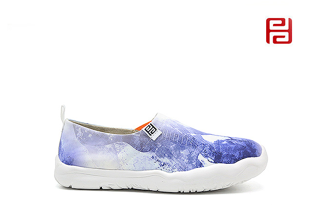 福連升休閑鞋女鞋單鞋時尚休閑小布鞋印花個性鞋子