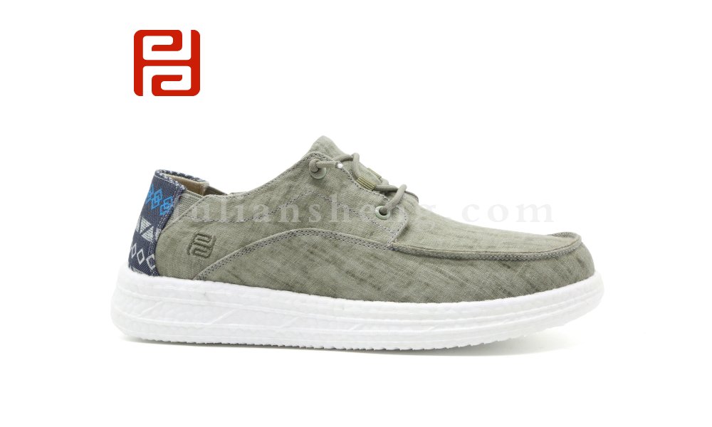 春款休閑男鞋麻布透氣布鞋一腳蹬懶人潮流百搭休閑板鞋