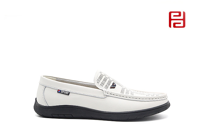 福連升男鞋春季新款真皮商務男鞋豆豆鞋百搭樂福鞋