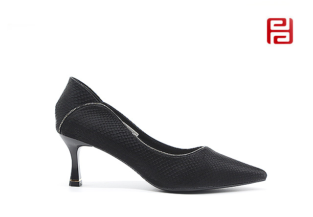 春季新款時尚淺口高跟女鞋商務細跟套腳通勤女單鞋                                   